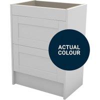 Duarti By Calypso Highwood 600mm Slimline 2 Drawer Floor Standing Vanity Unit - Midnight Blue