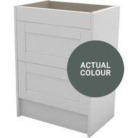 Duarti By Calypso Highwood 600mm Slimline 2 Drawer Floor Standing Vanity Unit - Woodland Green