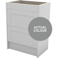 Duarti By Calypso Highwood 600mm Slimline 2 Drawer Floor Standing Vanity Unit - Twilight Grey