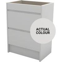 Duarti By Calypso Beaufort 600mm Slimline 2 Drawer Floor Standing Vanity Unit - Grey Varnish