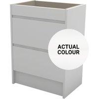 Duarti By Calypso Beaufort 600mm Slimline 2 Drawer Floor Standing Vanity Unit - White Varnish