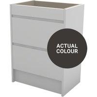 Duarti By Calypso Beaufort 600mm Slimline 2 Drawer Floor Standing Vanity Unit - Ember Grey