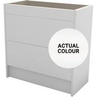 Duarti By Calypso Cascade 800mm Slimline 2 Drawer Floor Standing Vanity Unit - Matt White