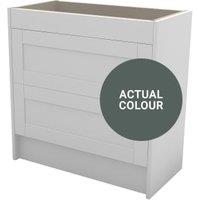 Duarti By Calypso Highwood 800mm Slimline 2 Drawer Floor Standing Vanity Unit - Woodland Green