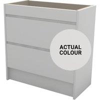 Duarti By Calypso Beaufort 800mm Slimline 2 Drawer Floor Standing Vanity Unit - Grey Varnish