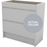 Duarti By Calypso Beaufort 800mm Slimline 2 Drawer Floor Standing Vanity Unit - Shadow Grey