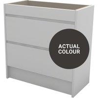 Duarti By Calypso Beaufort 800mm Slimline 2 Drawer Floor Standing Vanity Unit - Ember Grey
