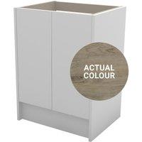 Duarti By Calypso Cascade 600mm Full Depth 2 Door Floor Standing Vanity Unit - Grey Bark