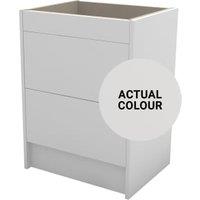 Duarti By Calypso Cascade 600mm Full Depth 2 Drawer Floor Standing Vanity Unit - Mirror Grey