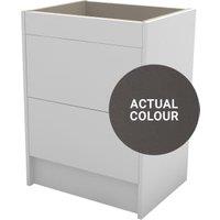 Duarti By Calypso Cascade 600mm Full Depth 2 Drawer Floor Standing Vanity Unit - Galaxy Grey