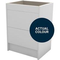 Duarti By Calypso Cascade 600mm Full Depth 2 Drawer Floor Standing Vanity Unit - Midnight Blue