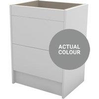 Duarti By Calypso Cascade 600mm Full Depth 2 Drawer Floor Standing Vanity Unit - Twilight Grey