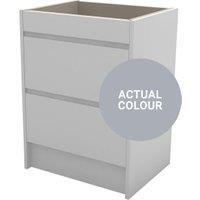Duarti By Calypso Beaufort 600mm Full Depth 2 Drawer Floor Standing Vanity Unit - Shadow Grey