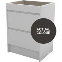 Duarti By Calypso Beaufort 600mm Full Depth 2 Drawer Floor Standing Vanity Unit - Ember Grey