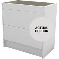 Duarti By Calypso Cascade 800mm Full Depth 2 Drawer Floor Standing Vanity Unit - Mirror Grey