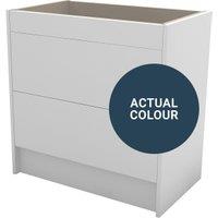 Duarti By Calypso Cascade 800mm Full Depth 2 Drawer Floor Standing Vanity Unit - Twilight Blue