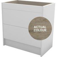 Duarti By Calypso Cascade 800mm Full Depth 2 Drawer Floor Standing Vanity Unit - Grey Bark