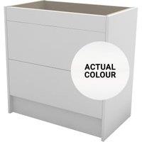 Duarti By Calypso Cascade 800mm Full Depth 2 Drawer Floor Standing Vanity Unit - Matt White
