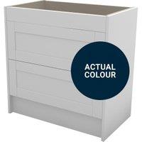 Duarti By Calypso Highwood 800mm Full Depth 2 Drawer Floor Standing Vanity Unit - Midnight Blue