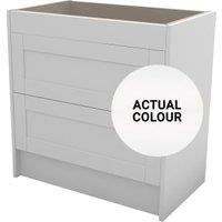 Duarti By Calypso Highwood 800mm Full Depth 2 Drawer Floor Standing Vanity Unit - Matt White