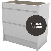 Duarti By Calypso Beaufort 800mm Full Depth 2 Drawer Floor Standing Vanity Unit - Ember Grey