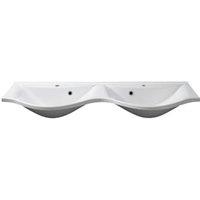 Duarti By Calypso Portway Semi Recessed Cast Marble Double Bowl Combi Basin - 1240mm