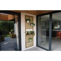 Forest Garden Slatted Wall Planter with 1 Shelf - 600 x 1800mm