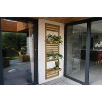 Forest Garden Slatted Wall Planter with 2 Shelves - 600 x 1800mm
