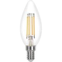 Wickes Non-Dimmable Filament E14 Candle 3.4W Warm White Light Bulb
