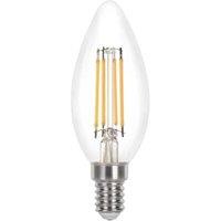 Wickes Non-Dimmable Filament E14 Candle 3.4W Warm White Light Bulb - Pack of 4