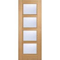 LPD Internal Vancouver 4 Lite Pre-Finished Oak FD30 Fire Door - 762 x 1981mm