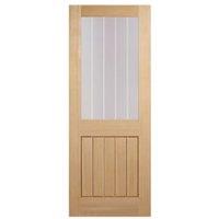 LPD Internal Mexicano Half Light Oak FD30 Fire Door - 838 x 1981mm