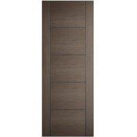 LPD Internal Vancouver 5 Panel Pre-Finished Chocolate Grey FD30 Fire Door - 762 x 1981mm