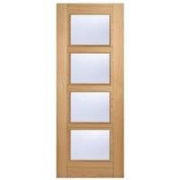 LPD Internal Vancouver 4 Lite Pre-Finished Oak Solid Core Door - 726 x 2040mm
