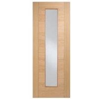 LPD Internal Vancouver 1 Lite Long Light Pre-Finished Oak Solid Core Door - 686 x 1981mm