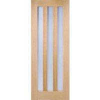 LPD Internal Utah 3 Lite Frosted Un-Finished Oak Solid Core Door - 686 x 1981mm