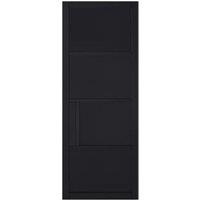 LPD Internal Chelsea 4 Panel Primed Plus Black Solid Core Door - 762 x 1981mm