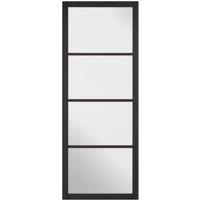 LPD Internal Soho 4 Lite Primed Black Solid Core Door - 686 x 1981mm