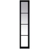 LPD Internal Soho 4 Lite Demi Panel Primed Black Solid Core Door - 292 x 1981mm