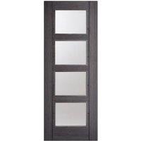 LPD Internal Vancouver 4 Lite Pre-Finished Ash Grey Solid Core Door - 762 x 1981mm
