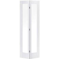 LPD Internal 2 Lite Bi-Fold Pattern 10 Primed White Solid Core Door - 686 x 1981mm