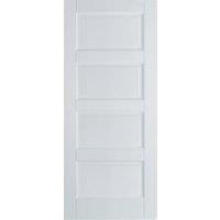 LPD Internal Contemporary 4 Panel Primed White Solid Core Door - 762 x 1981mm