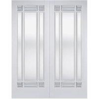LPD Internal Manhattan Pair 9 Lite Pair Primed White Solid Core Door - 914 x 1981mm