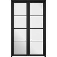 LPD Internal Soho Room Divider W4 Primed Black Solid Core Door - 1246 x 2031mm