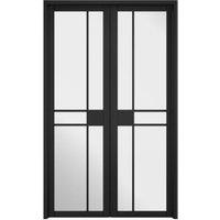 LPD Internal Greenwich Room Divider W4 Primed Black Solid Core Door - 1246 x 2031mm