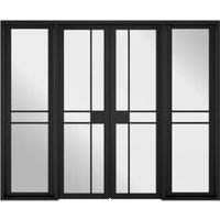 LPD Internal Greenwich Room Divider W8 Primed Black Solid Core Door - 2478 x 2031mm
