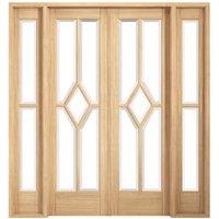 LPD Internal Reims Room Divider W6 Pre-Finished Oak Solid Core Door - 1904 x 2031mm