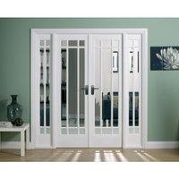 LPD Internal Manhattan Room Divider W6 Primed White Solid Core Door - 1904 x 2031mm