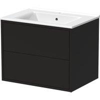 Wickes Tallinn Graphite Push To Open Vanity Unit & Basin - 650 x 550mm