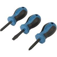 Wickes 3 Piece Stubby Screwdriver Set